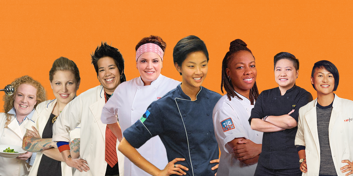 collage of top chef contestants