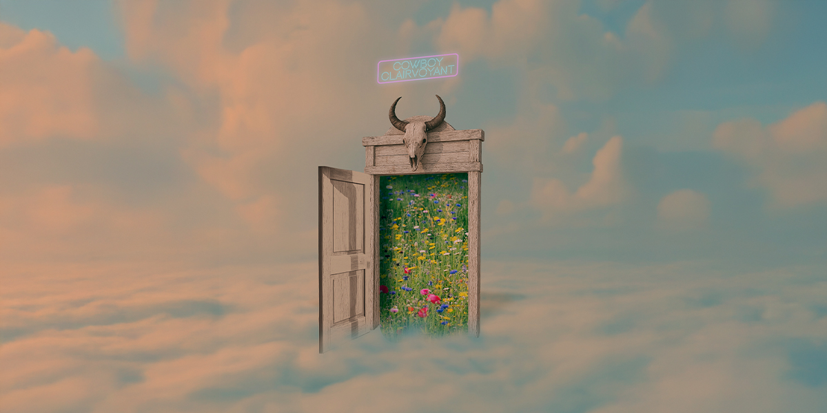 a dream door into a meadow of wildflowers