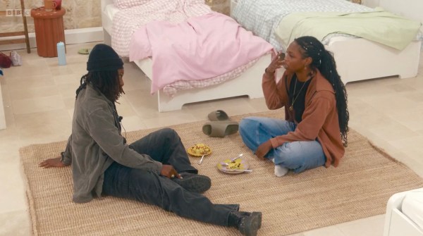 Blessing and Lindsay on the floor