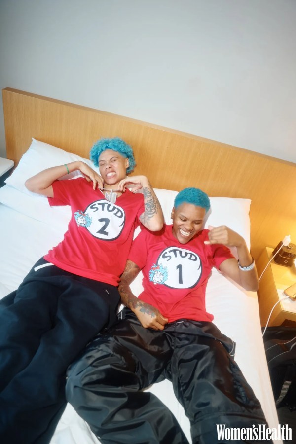 courtney and natisha in bed